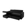 Kris Black Sofa Bed, Reversible Chaise & Storage Image 3