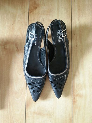 2 pairs Mango slingback shoes size 36