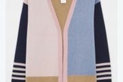 White Stuff Reversible Cardigan | Colorblock &amp; Stripe | Cotton Cashmere Blend | Size UK 10