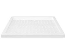 Shower Base Tray with Dots White 90x70x4 cm ABS