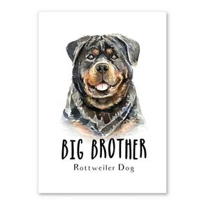 Rottweiler Dog Pet Puppy Print Canvas Wall Art Poster Kids Room Home Decor Pic