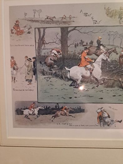 2 X Framed Snaffles Equestrian Prints