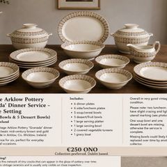 Vintage Arklow Pottery Granada Dinner Service