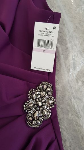 Alex Evenings Women's Slimming Short Ruched Dress with Ruffle Skirt, 36 / S