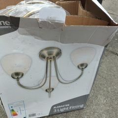 Light fitting 3 Antique Brass Woodies Home