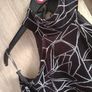 Evita Black Velvet look dress with Silver fits Xs s Image 2