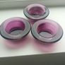 Purple glass tealight holders Image 2