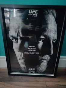 Diaz Vs McGregor UFC 202 framed poster