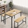 Dining table, kitchen table set, with 2 benches Image 10
