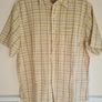 mens TIMBERLAND short sleeve shirt yellow check pattern Size Large  Cotton/Linen blend Image 2