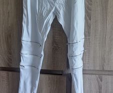 Zip white trousers Size fits 10-12,12