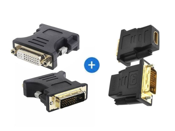 DVI-I (24+5) Male & DVI-D (24+1) Male to HDMI (Female) Adapters (Brand New/Warranty)
