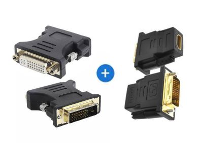 DVI-I (24+5) Male & DVI-D (24+1) Male to HDMI (Female) Adapters (Brand New/Warranty)