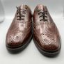 Loake 202T Brown Leather Brogues Shoes Wingtip UK 7.5 EU 41.5 - Made England Image 7