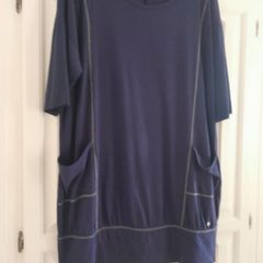 SHEEGO Navy Cotton  Dress