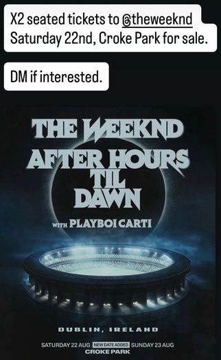 The Weeknd: After Hours Til Dawn Tour Croke Park Dubin