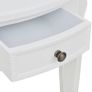 Console Table with Drawer Half-round White Image 4