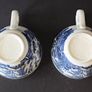 A Set of 4 Churchill Blue Willow Transferware Teacups Image 3