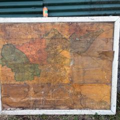 Large distressed map of Dublin