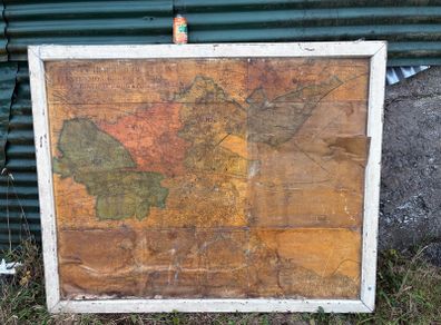 Large distressed map of Dublin