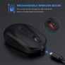 Bluetooth Mouse Wireless, 2.4G + Bluetooth 4.0 Rechargeable Optical Mouse for Desktop/Laptop/Tablet/ and Windows/MacOS/Linux/iOS/iPad OS (13.1 or later), Black Image 5