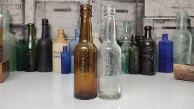 404 - Set of Two Goodalls of Ireland Vintage Collectible Decorative Bottles