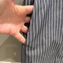 iblues brand which is a part of max mara group brand pinstripe 100% cotton fabric in a French navy and off white colour  BRAND NEW Image 9
