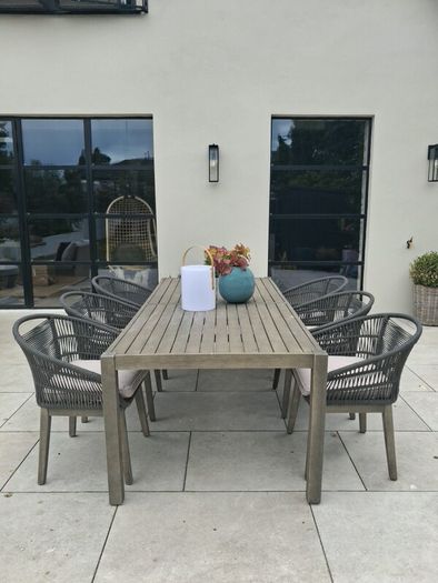 garden table and 6 chairs