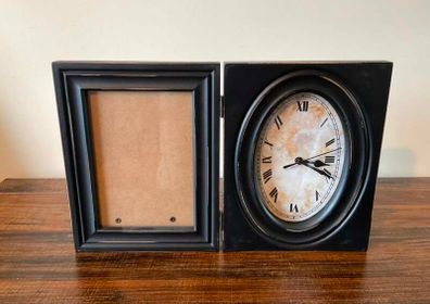 Hinged Picture Frame Clock | Elegant Decorative Timepiece