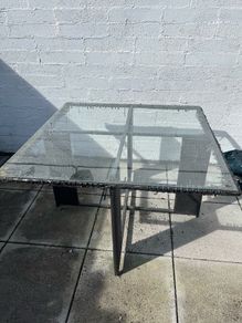 Glass garden table