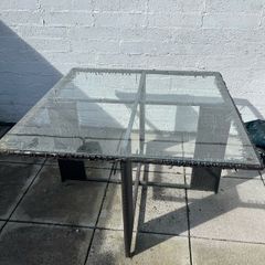 Glass garden table