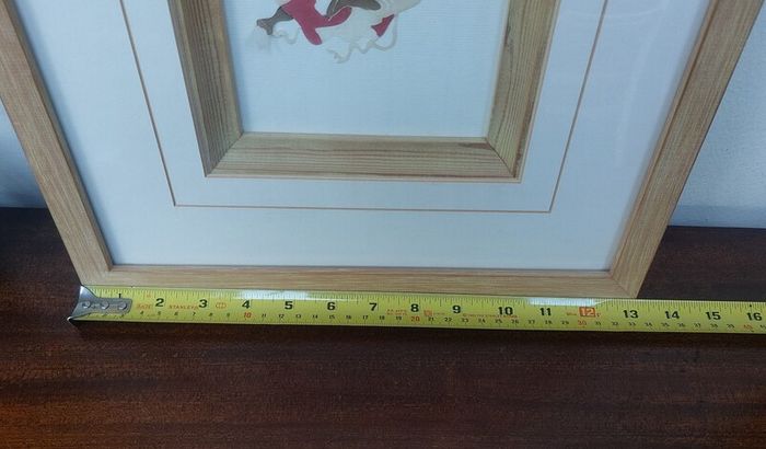 Fabulous Rare Vintage Hand-Cut Chinese Paper Cut Immortal Warrior, Brought Back From China and Professionally Framed