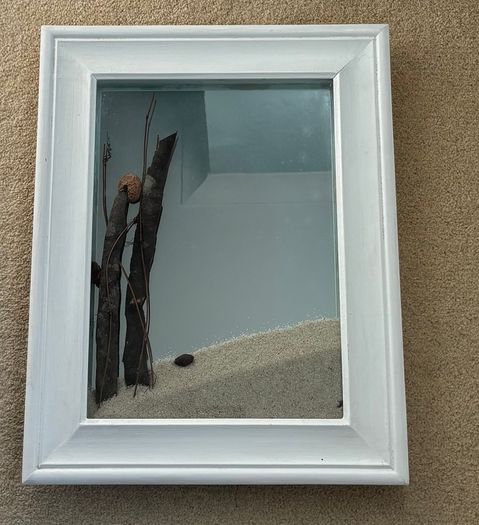 3D Beach Sand Art Wall Mirror 40cm x 50 cm