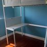 IKEA VITVAL Loft Bed with Desk & Mattress Image 6