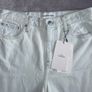 Calvin Klein Jeans W29 Pale Bluish Mint Distressed Mid Length Mom Shorts BNWT Image 4
