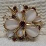 Vintage brooch opalite and garnets Image 5