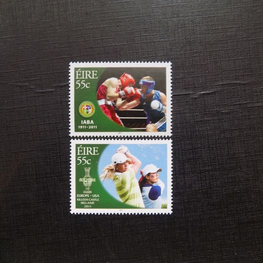 Ireland 2011.Amateur Boxing / Womens Golf.Two Stamps.Mint never hinged.