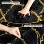 Geometric Rugs Living Room-160x230cm Extra Large Black Rug, Ultra Soft Fluffy Shaggy Rug for living room, Washable Anti Slip Area Rug Carpet Image 6
