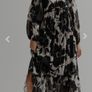 Black Floral Chiffon Tiered Long Sleeve Midi Smock Dress  New look brand new Image 2