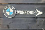 bmw workshop  cast iron sign
