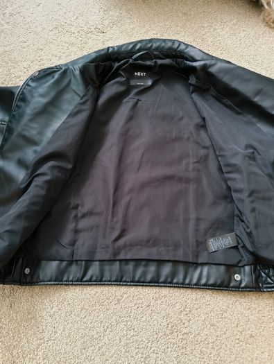 Next Kids Black PU Leather Biker Jacket (Age 12)