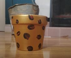 hand painted plant pot