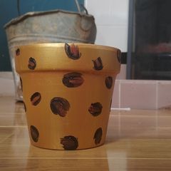 hand painted plant pot