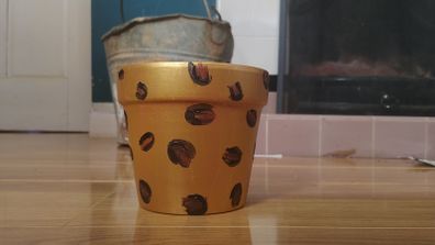 hand painted plant pot