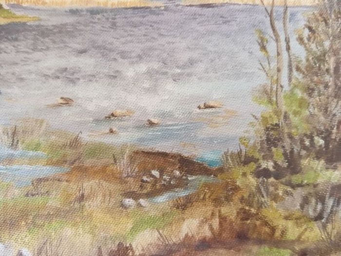 Vintage Oil Painting on Board