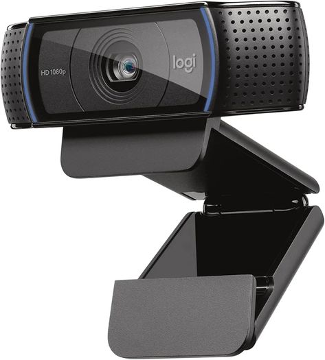HD Pro Webcam, Full HD 1080p/30fps Video Calling, Clear Stereo Audio, HD Light Correction, Privacy Shutter, Streaming, Works With Skype,Zoom,FaceTime, PC/Mac/Laptop/Tablet/XBox - Black