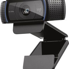 HD Pro Webcam, Full HD 1080p/30fps Video Calling, Clear Stereo Audio, HD Light Correction, Privacy Shutter, Streaming, Works With Skype,Zoom,FaceTime, PC/Mac/Laptop/Tablet/XBox - Black