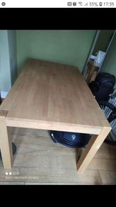 solid wooden kitchen table