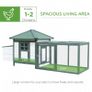 Chicken Coop Small Animal Pet Cage w/ Nesting Box Outdoor Run Wooden Image 3