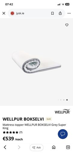 JYSK Wellpur Bokselvi Mattress Topper